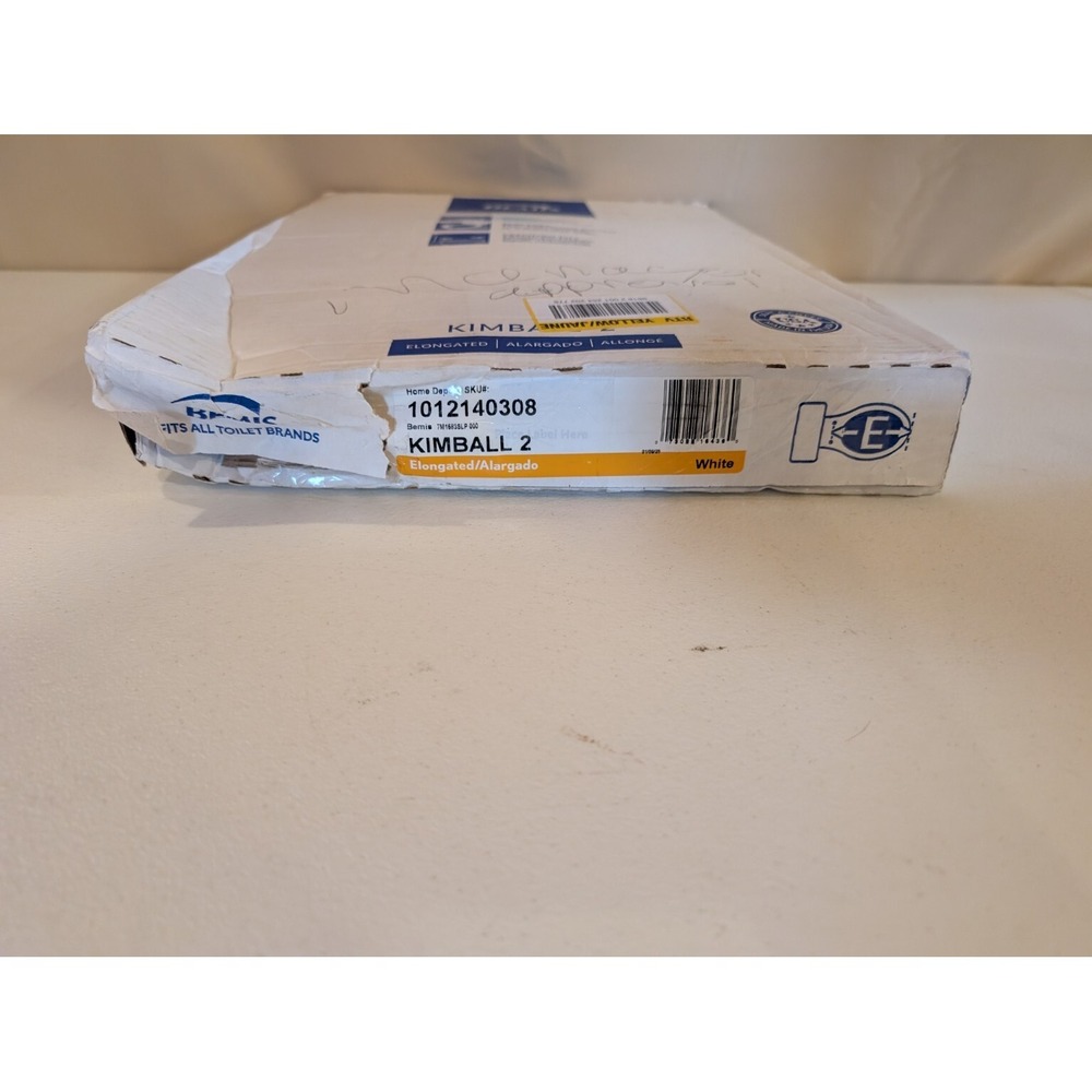 Bemis Kimball 2 Elongated White‎ Toilet Seat Whisper-Close Distressed Box - Picture 3 of 3
